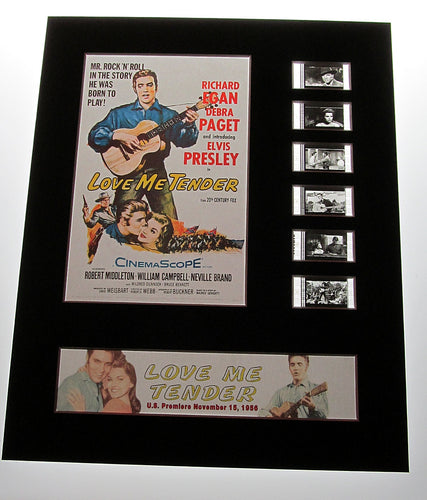 LOVE ME TENDER Elvis Presley 35mm Movie Film Cell Display 8x10 Presentation