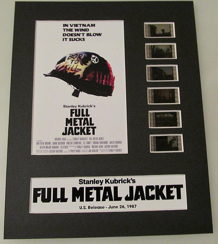 FULL METAL JACKET Stanley Kubrick R. Lee Ermey 35mm Movie Film Cell Display 8x10 Presentation