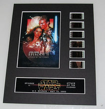 Load image into Gallery viewer, STAR WARS Prequel Trilogy Set 35mm Movie Film Cell Display 8x10