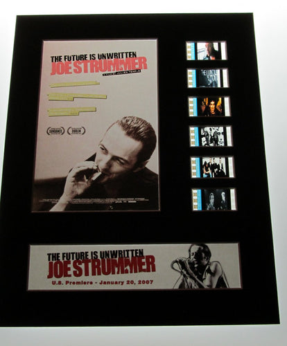 JOE STRUMMER: THE FUTURE IS UNWRITTEN The Clash Music 35mm Movie Film Cell Display 8x10 Presentation