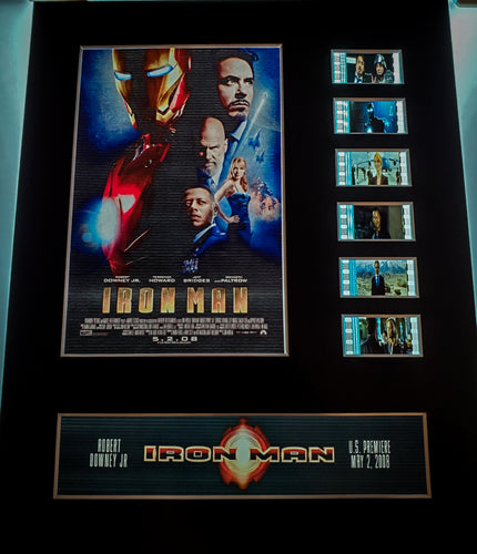 Marvel's IRON MAN 2008 Robert Downey Jr 35mm Movie Film Cell Display 8x10 Presentation